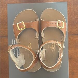 Brown Leather Kids Sandals